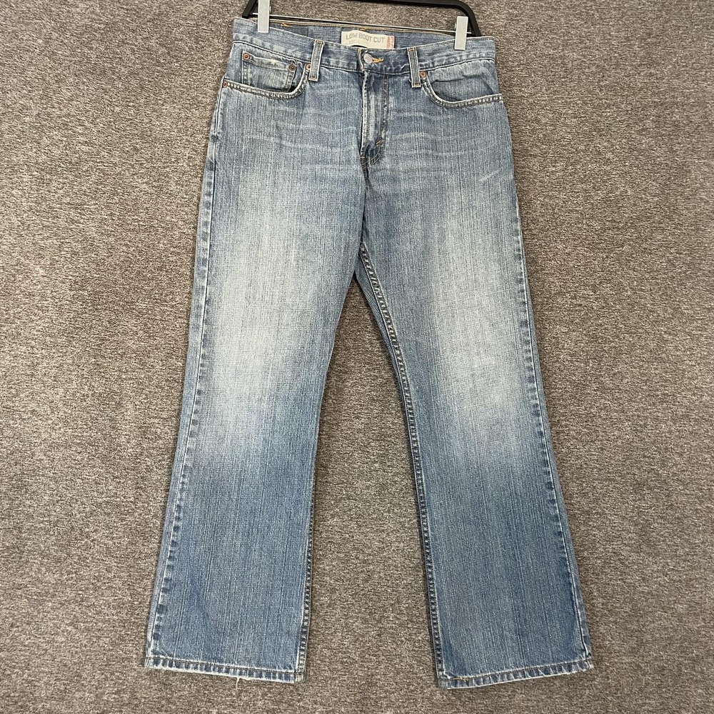 Vintage Y2K Levis 527 Jeans Mens 32x30 Blue Slim Low Bootcut Denim Pants